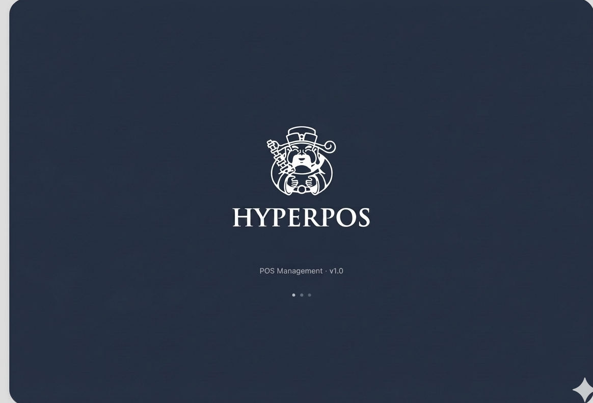 HyperPos splash screen with the 财神 wordmark